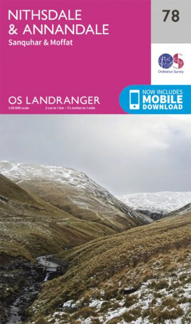 OS Landranger Map 78 - Nithsdale and Annandale Sanquhar and Moffat